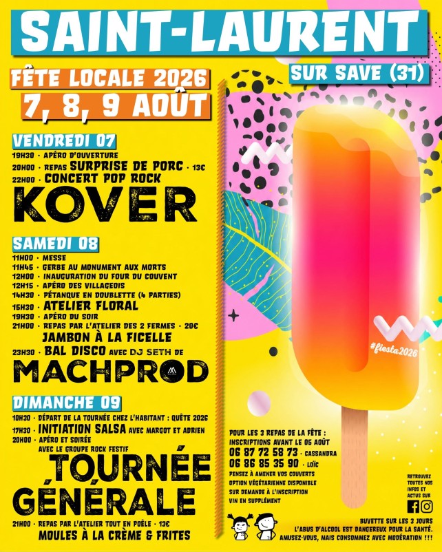 Programme de la Fête Locale 2026
